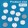 AHADERMAKER 200Pcs Flat Round Acrylic Mirror Sew on Rhinestone FIND-GA0003-69-2