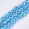 Handmade Evil Eye Lampwork Beads Strands LAMP-S191-02B-09-2