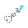2Pcs 2 Colors Angel Glass Pendant Decorations HJEW-JM02569-5