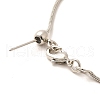 Rack Plating Brass Snake Chain Adjustable Slider Bracelets Making for Women BJEW-G735-11P-2