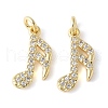 Brass Micro Pave Clear Cubic Zirconia Pendants KK-H449-85A-G-RS-1