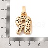 Brass Micro Pave Cubic Zirconia Pendants KK-C076-29R-G02-3