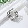Oval Link Chain 304 Stainless Steel Adjustable Cuff Rings FS-WG261A9-01-2
