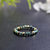 Vintage Natural African Turquoise(Jasper) Round Beads Stretch Bracelets for Men Women YH8695-2