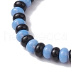 Rondelle Imitation Jade Glass Beads Stretch Bracelets for Women BJEW-JB10789-3