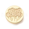 Golden Tone Wax Seal Brass Stamp Heads AJEW-U008-02G-13-2