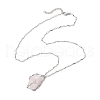 304 Stainless Steel Wavy Bar Link Chain Macrame Pouch Necklace Making NJEW-JN05061-02-4