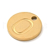 Ion Plating(IP) 304 Stainless Steel Pendants FIND-M017-02G-O-2