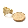 Rack Plating Brass Micro Pave Clear Cubic Zirconia Cuff Finger Rings for Women RJEW-M028-26G-3