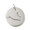 Anti-Tarnish 304 Stainless Steel Pendants STAS-M074-02F-P-1