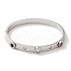 304 Stainless Steel Rhinestone Bangles BJEW-F474-01P-2