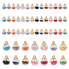 Unicraftale 56Pcs 14 Colors Glass Round Pendants GLAA-UN0001-17-1