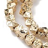 Electroplated Natural Lava Rock Beads Strands X-G-H303-A07-LG-3