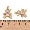 Brass Micro Pave Cubic Zirconia Pendants KK-C037-13G-4