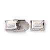 Tarnish Resistant 201 Stainless Steel Watch Band Clasps STAS-P221-22B-P-3