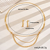 Elegant Iron Material Multi-layer Pendant Necklaces & Earrings Set for Women YG6401-5