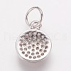 Brass Cubic Zirconia Pendants ZIRC-K070-21P-2
