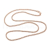 1.5mm Rack Plating Brass Ball Chain Necklaces for Women Men MAK-L044-63RG-1