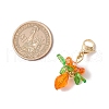 Glass & Acrylic & Shell Pearl Flower Pendant Decorations HJEW-MZ00209-08-3