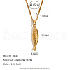 Fish 304 Stainless Steel Pendant Necklaces FS-WGC67C8-01-2