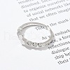 Butterfly Clear Cubic Zirconia Cuff Rings RJEW-G337-11P-3