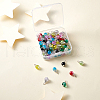 Kissitty Baking Painted Crackle Glass Pendant CCG-KS0001-01-5