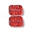 Transparent Spray Painted Glass Beads GLAA-I050-08G-2