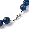 Star Cut Round Natural Jade(Dyed & Heated) Beaded Necklaces for Women G-B122-03B-3