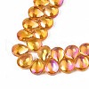 Electroplate Glass Beads Strand EGLA-S188-27-B02-3