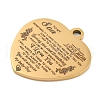 PVD Vacuum Plating 201 Stainless Steel Pendants STAS-L079-26G-03-2
