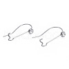 304 Stainless Steel Hoop Earrings Findings Kidney Ear Wires STAS-N092-139-3