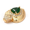 Rack Plating Brass & Rhinestone Pendants KK-H438-07G-01-4