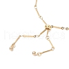 2Pcs 2 Colors 304 Stainless Steel Flat Bar Link Chain Bracelet Slider Making AJEW-JB01347-5