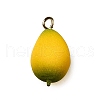 Brass Acrylic Pendants OACR-R006-01G-10-1