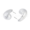 Teardrop CCB Plastic Stud Earrings for Women EJEW-Q382-03P-2