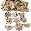 Unfinished Wood Pendant Decorations XMAS-PW0001-168B-1