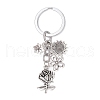 Tibetan Style Alloy Keychains KEYC-JKC01022-1
