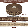 24M Polyester Flower Jacquard Ribbons OCOR-WH0045-22B-2
