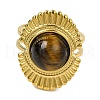 Natural Tiger Eye Finger Rings RJEW-Q822-53G-02-2