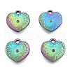 Rack Plating 201 Stainless Steel Pendant Rhinestone Settings STAS-N098-261M-2