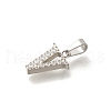 Ion Plating(IP) 304 Stainless Steel Micro Pave Cubic Zirconia Pendants STAS-H228-02P-05-2