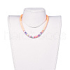 Handmade Polymer Clay Heishi Beaded Necklaces NJEW-JN02449-5