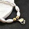 304 Stainless Steel Elephant Charm Bracelets for Women BJEW-C098-13G-3