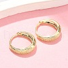Textured Brass Hoop Earrings EJEW-Z102-20G-2