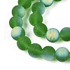 Frosted Transparent Glass Beads Strands GLAA-T032-T10mm-MBB07-3