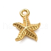 925 Sterling Silver Starfish Charms STER-U009-09G-02-1