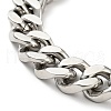1Pc 201 Stainless Steel Cuban Link Chain Bracelet for Men Women BJEW-DJ0001-63-2