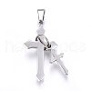 Tarnish Resistant 304 Stainless Steel Pendants STAS-H469-28P-1