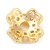 Rack Plating Brass Micro Pave Cubic Zirconia Bead Caps KK-M248-08G-2