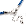 Braided Round Imitation Leather Bracelets Making BJEW-H610-01P-15-2